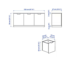 Изображение товара Нордли 45 white ИКЕА (IKEA) на сайте delmard.ru